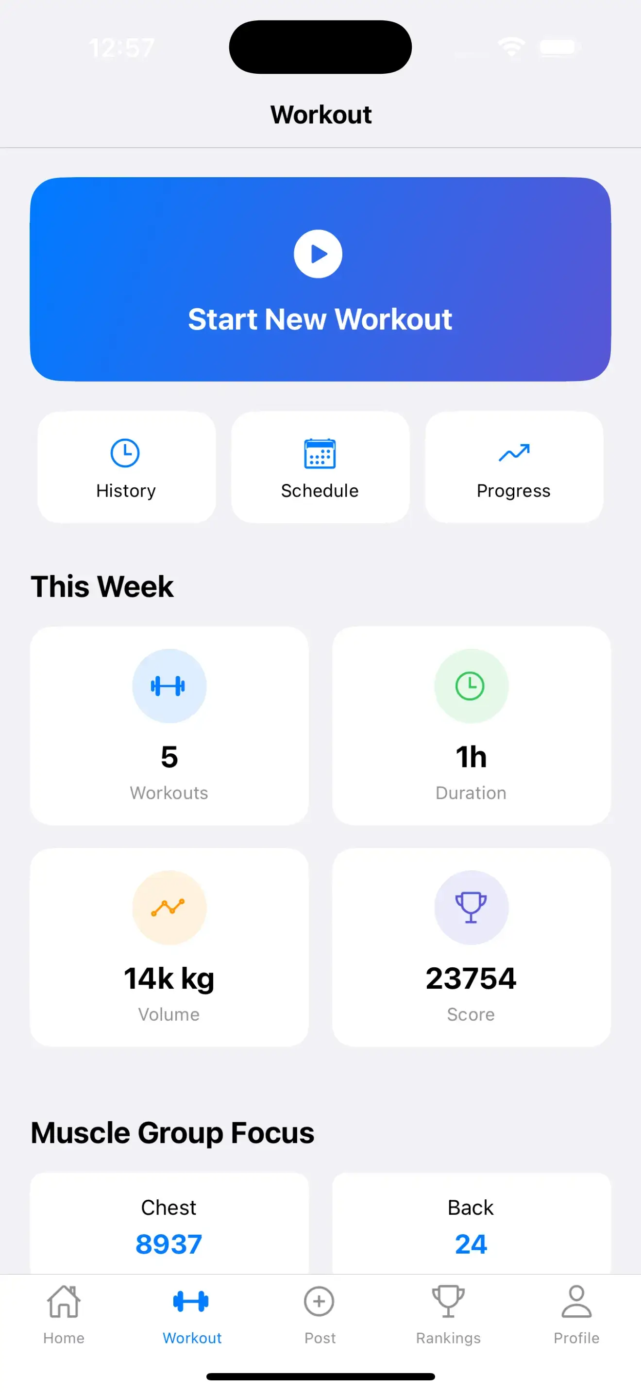 GymRNK Profile Stats